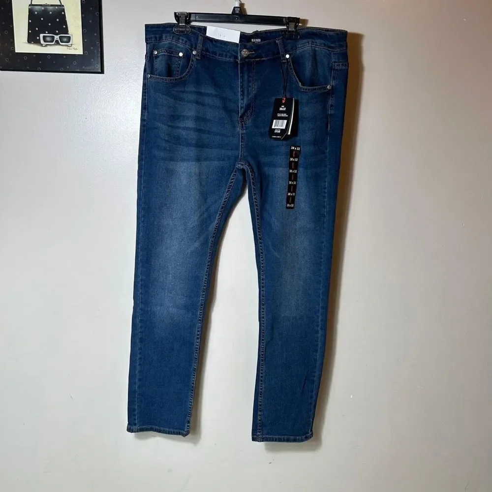 Men's Slim Fit Jeans in Deep Blue